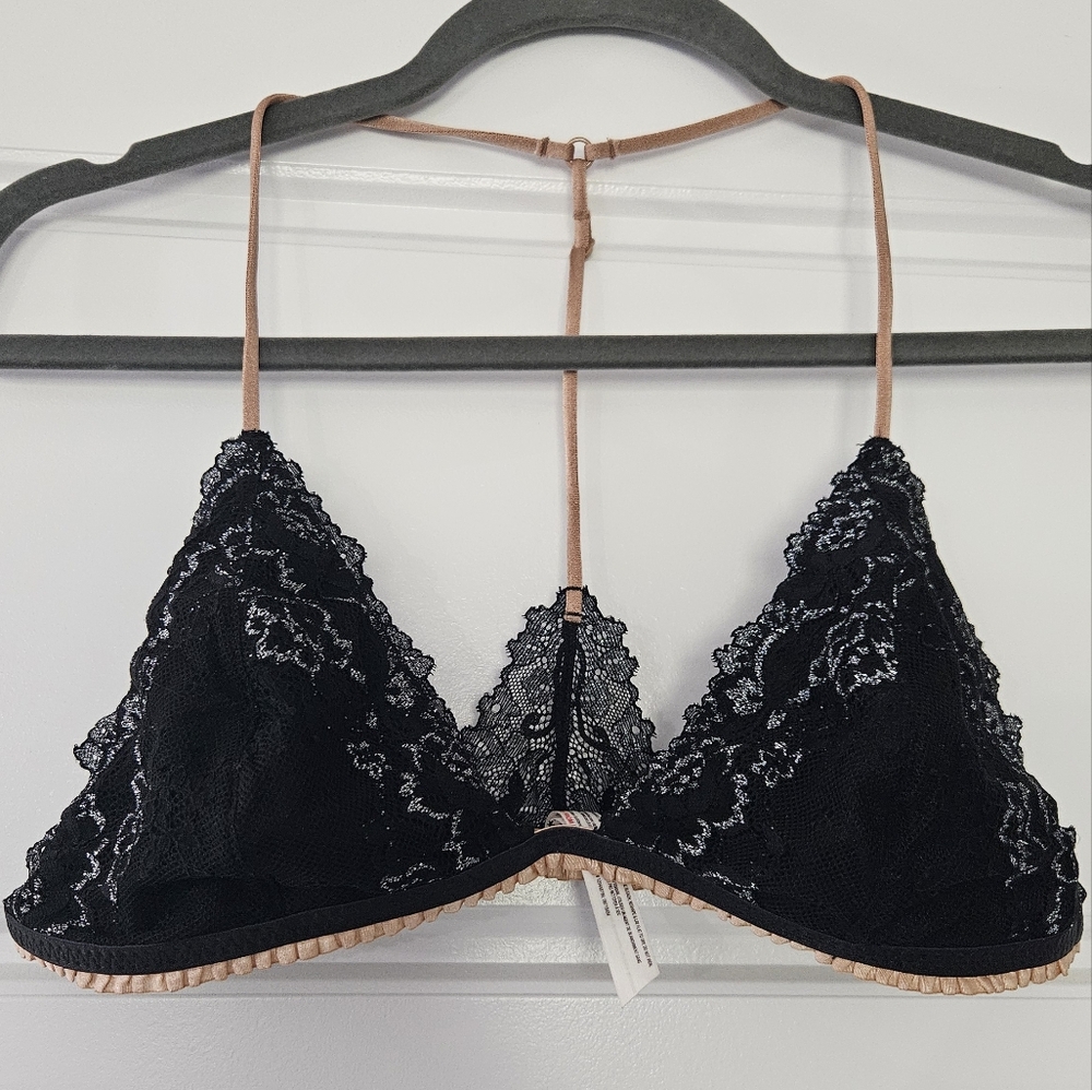 Black Lace Triangle Bralette